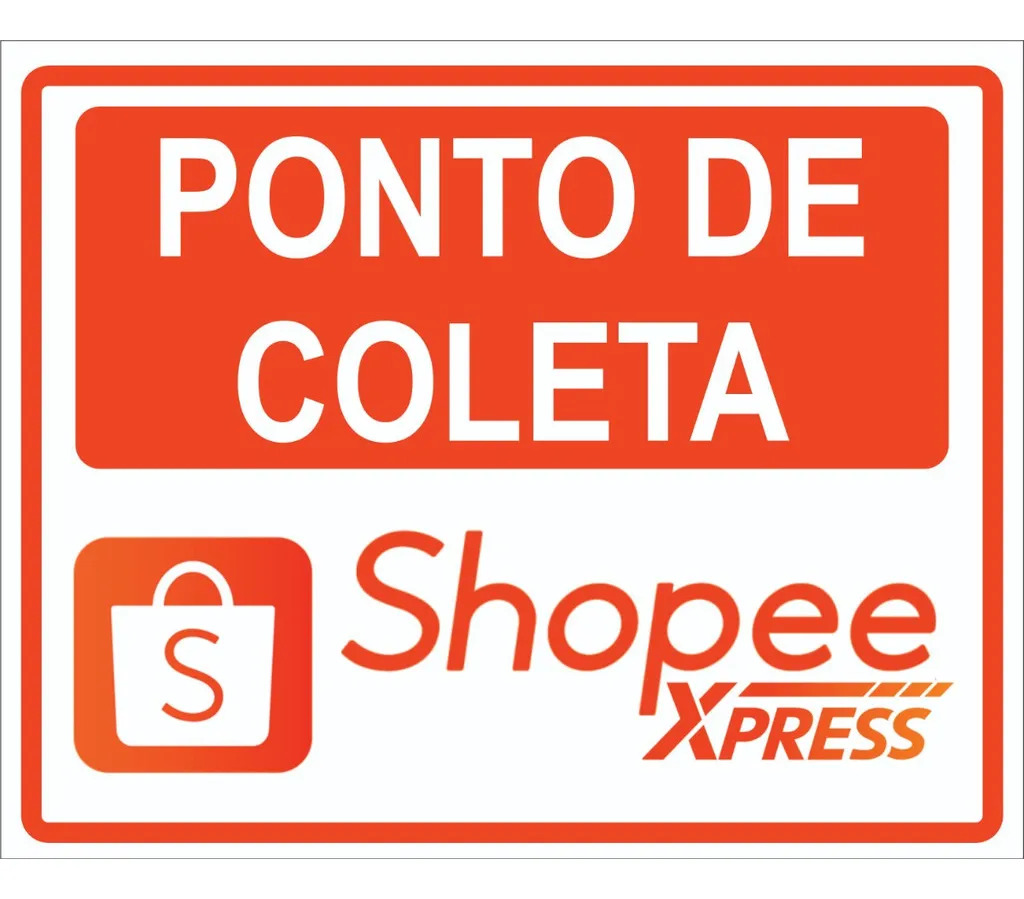 Placa do ponto de coleta Shopee